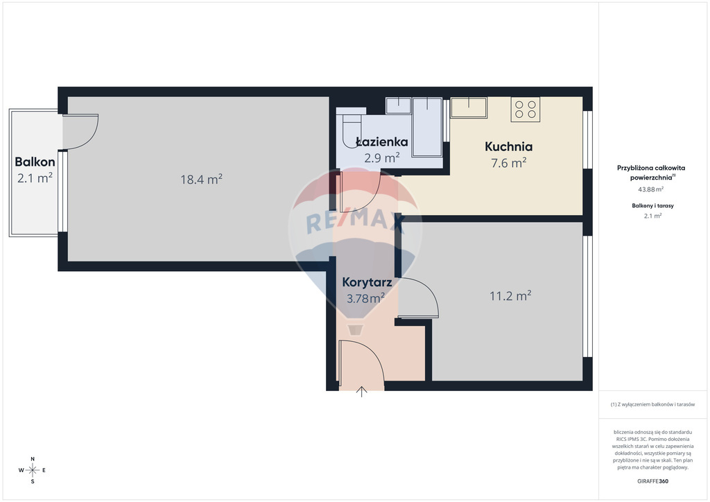 Mieszkanie na I p. 2 pok. z balkonem! (3)
