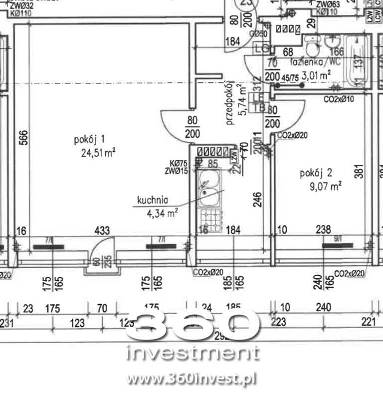 Dwa pokoje na pomorzanach pełen rozkład (3)