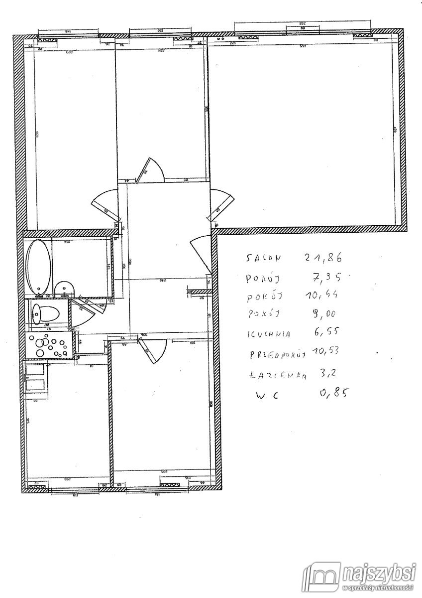 Szczecin - 4 pokoje, balkon (12)