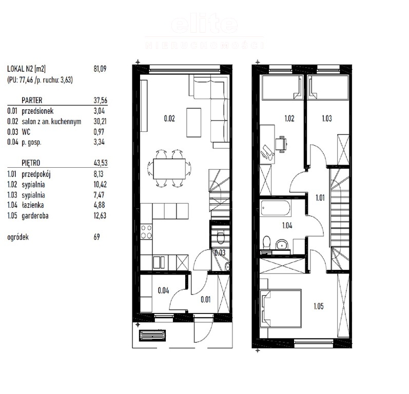 Nowy dom bliźniak Osów 4 pokojowy (4)