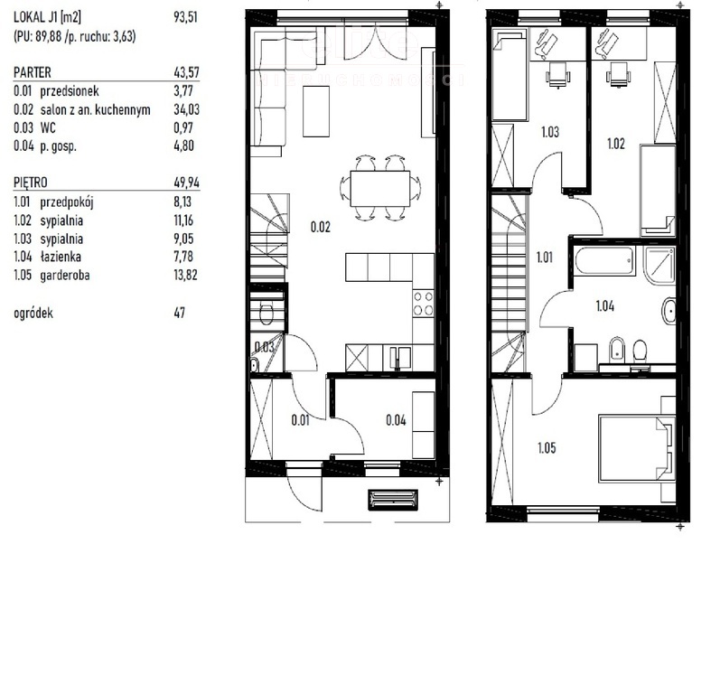 Nowy dom bliźniak Osów 4 pokojowy (3)