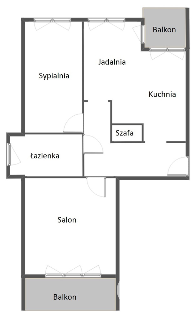 2/3 pokoje z 2 balkonami, os. Arkońskie (9)