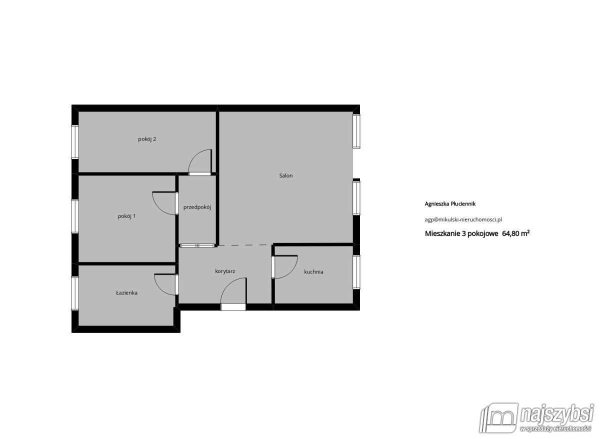 Maszewo- mieszkanie 3 pok  64,80 m2 z balkonem (19)