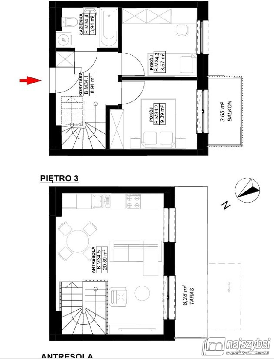 STARGARD - Mieszkanie z antresolą os. Horyzont (10)