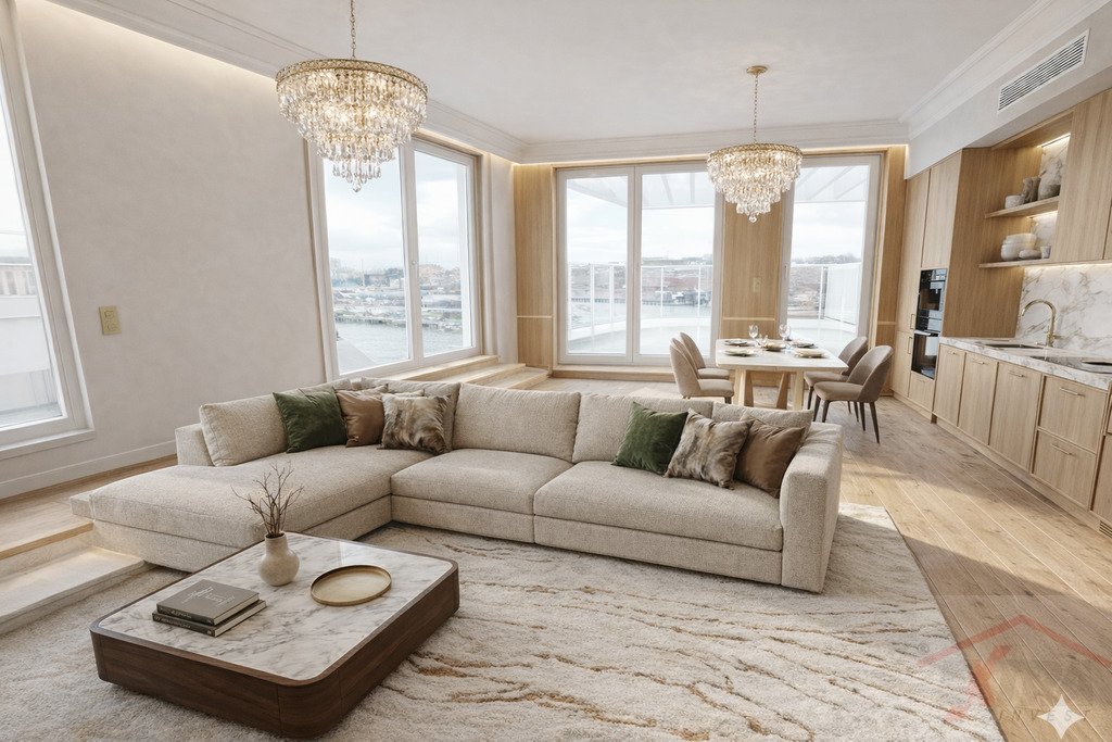 Apartament z panoramą miasta. (1)