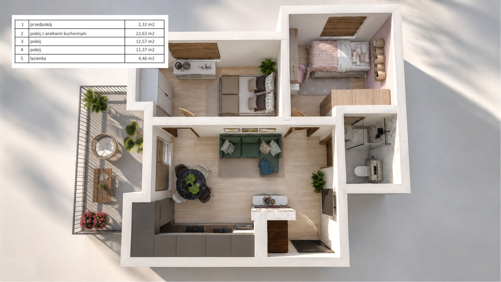 3 pok. | 2 piętr.| winda | BALKON | 0% prowizja (4)
