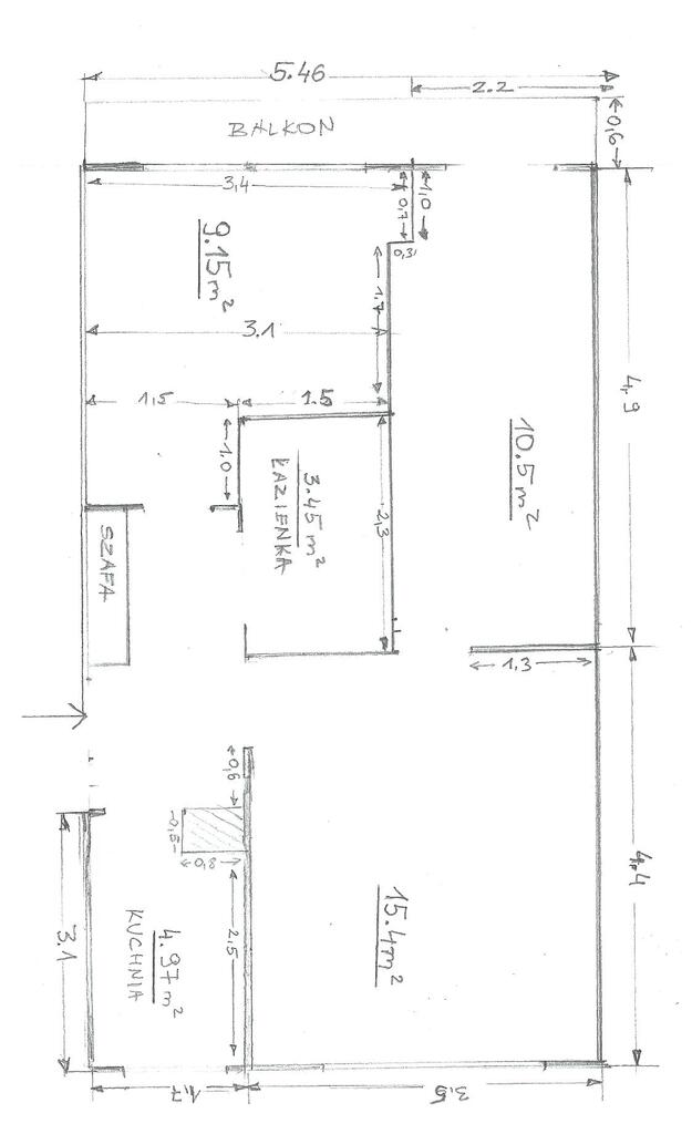 Mieszkanie 3 pokojowe z balkonem w centrum (4)