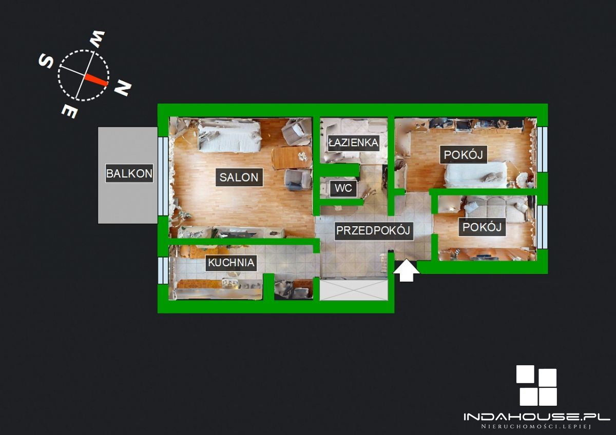 Dwustronne 3 pokojowe mieszkanie pod lasem. Bukowe (11)