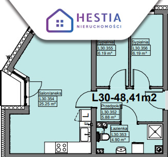 Funkcjonalne 3 pokoje z loggią w Policach (6)
