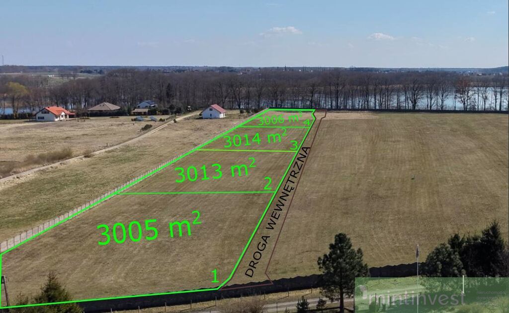 Inwestycyjna działka nad Jeziorem Przybiernowskim (1)