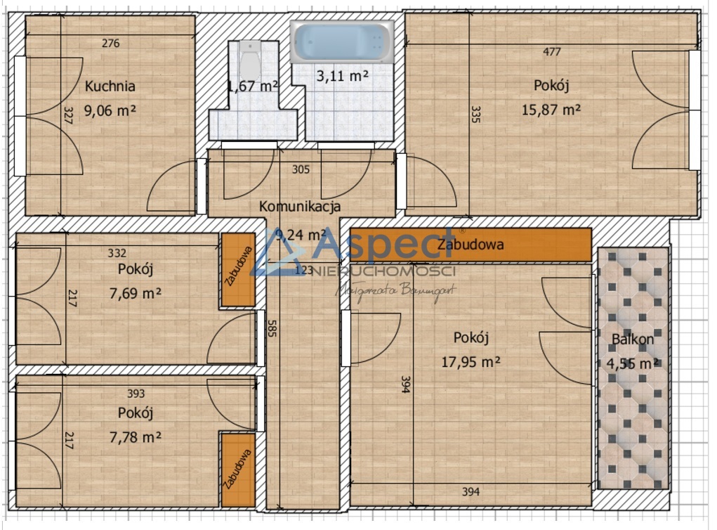 Zdroje, 4 pokoje, 77m2, 669000 zł, (9)
