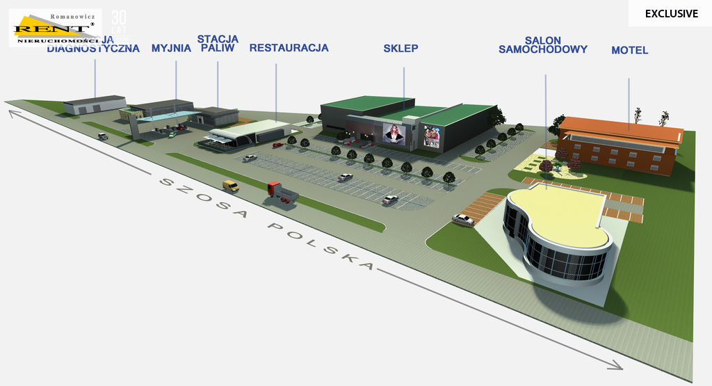 Działka komercyjna z projektem - centrum usług (3)