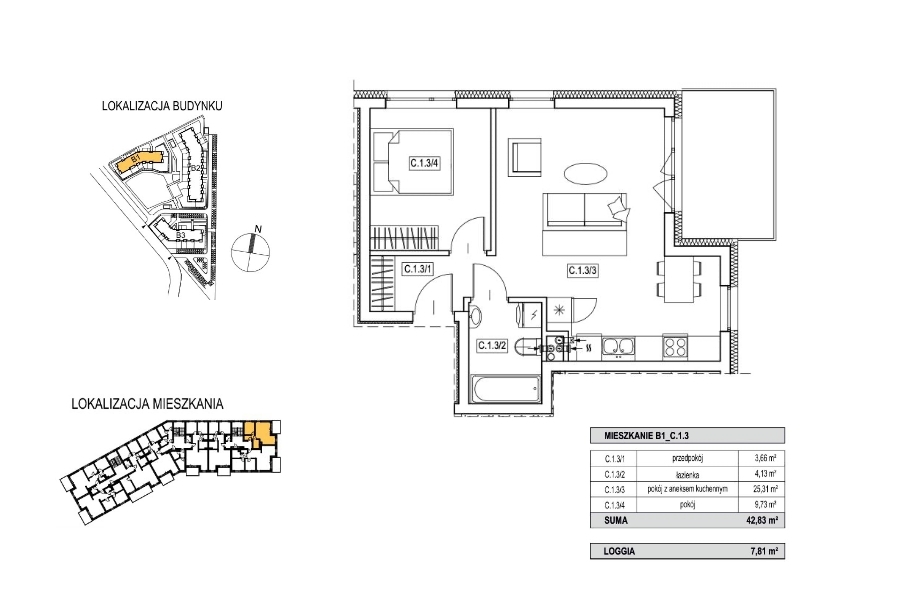 Warszewo, 2 pokoje, duży balkon, staw (2)