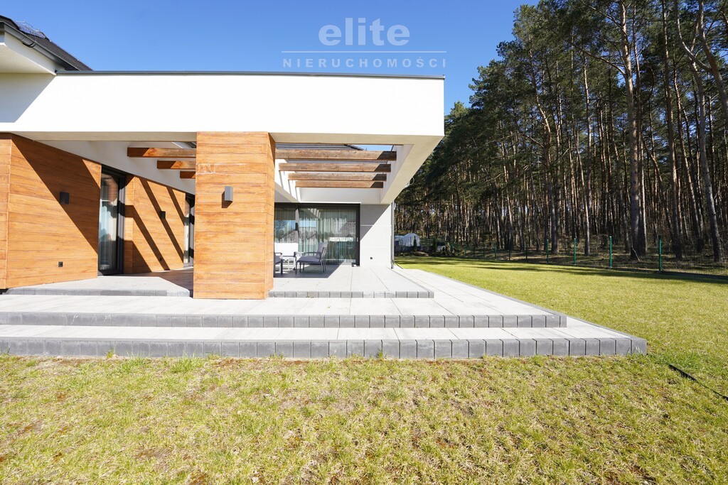 Nowoczesny parterowy dom przy lesie z garażem (2)