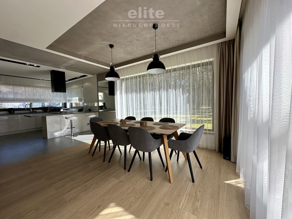 Nowoczesny parterowy dom przy lesie z garażem (8)