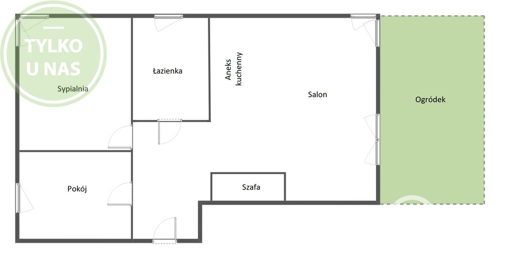 3 pokoje z ogródkiem i m. postojowym na Warszewie. (13)