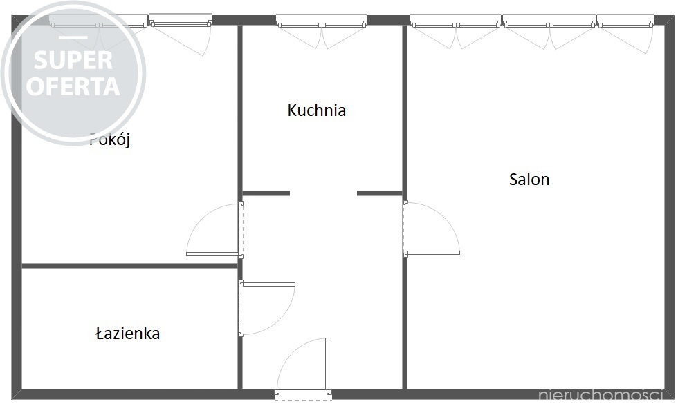 Centrum, 2 pokoje, przy Parku Żeromskiego, Galaxy (6)