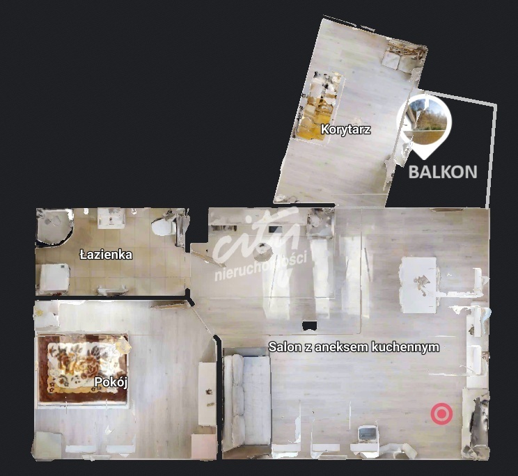 [3D] Apartament 2-poziom. z balkonem, 500m morze (2)