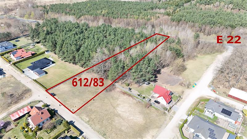 Działka bud. z lasem, widok na rzekę, Krzywopłoty (1)