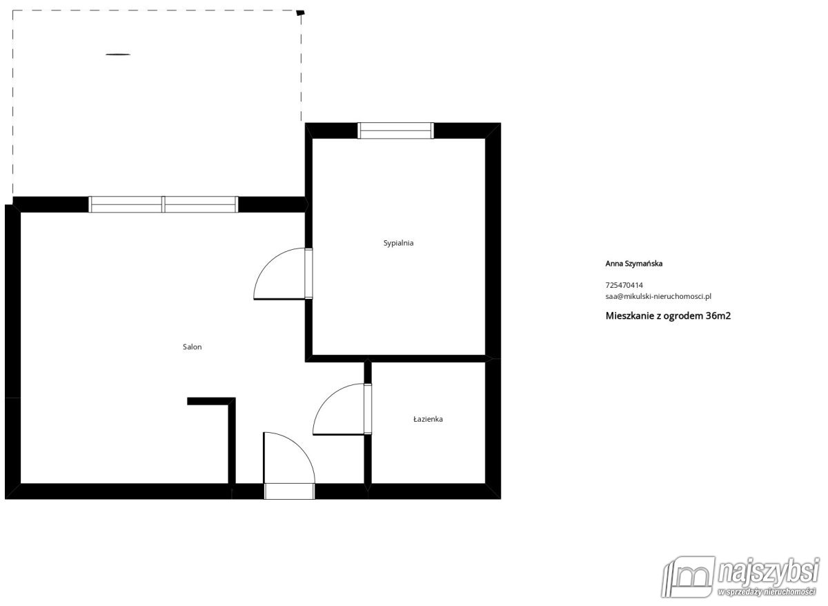 STARGARD - Mieszkanie z ogrodem 36m2 (12)