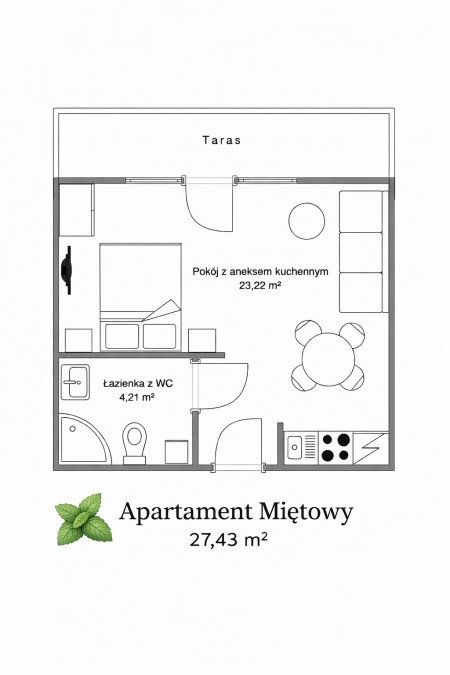 Mieszkanie, 1 pok., 27 m2, Darłowo Darłówko Wschodnie (11)