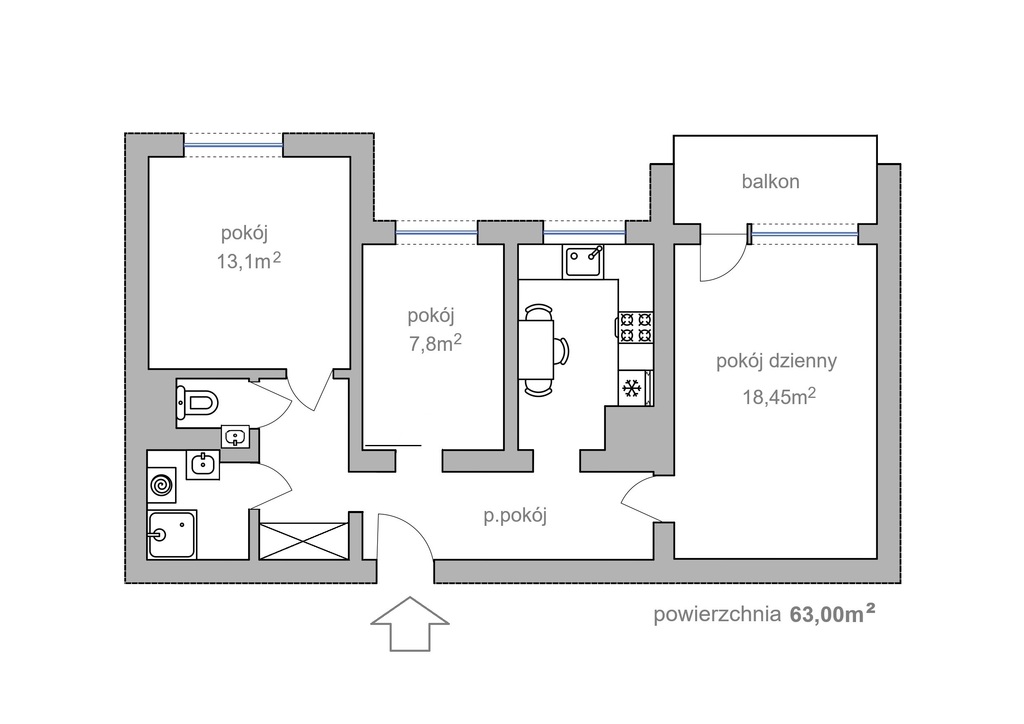 Mieszkanie 3-pokojowe na Osiedlu Ogrody (16)