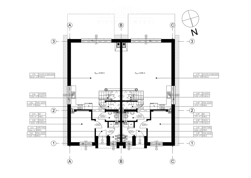 Bezrzecze bliźniak bez skosów , 5 pokoi (11)