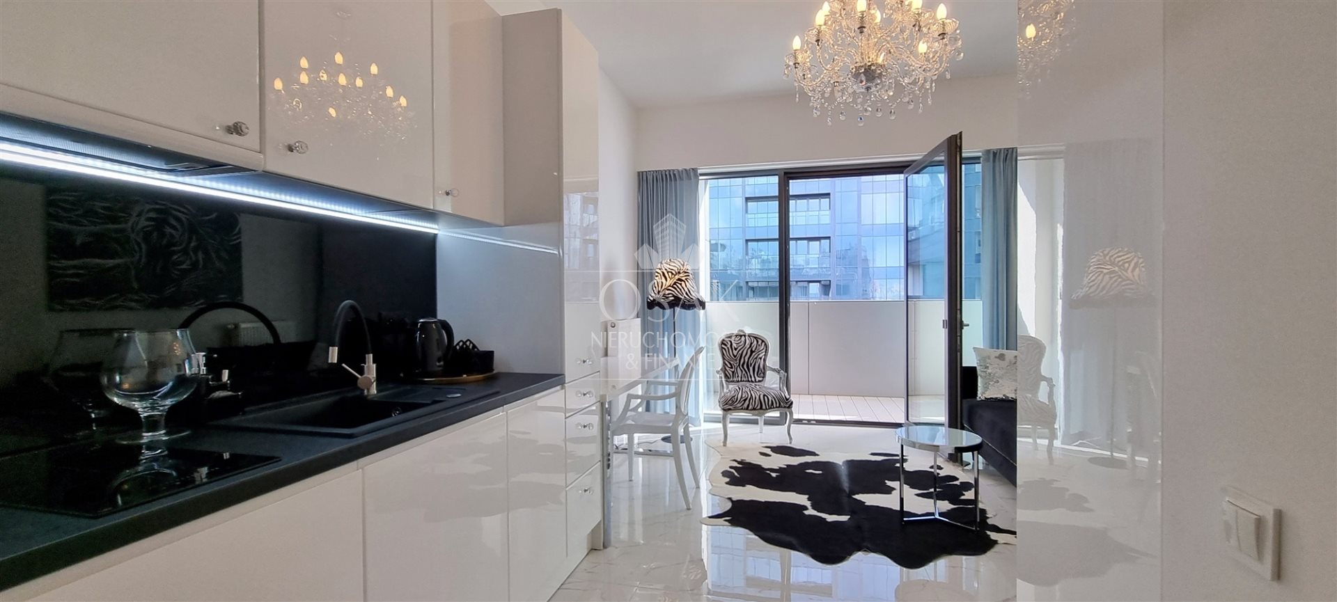 Luksusowy 1 pok. apartament z loggią - Hanza Tower (5)