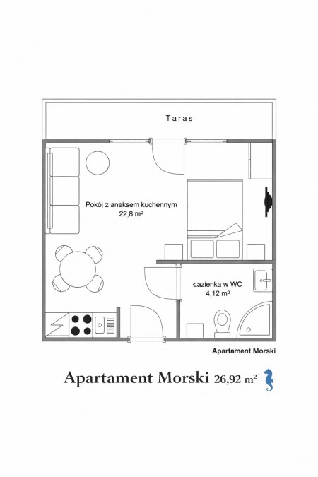 Mieszkanie, 1 pok., 27 m2, Darłowo Darłówko Wschodnie (10)