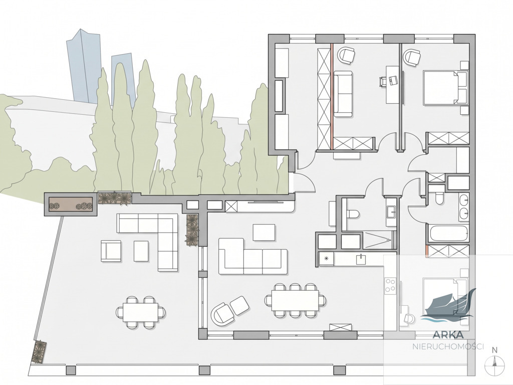 Śródmieście/Penthouse/131 m2/Taras+60 m2/Garaże (6)