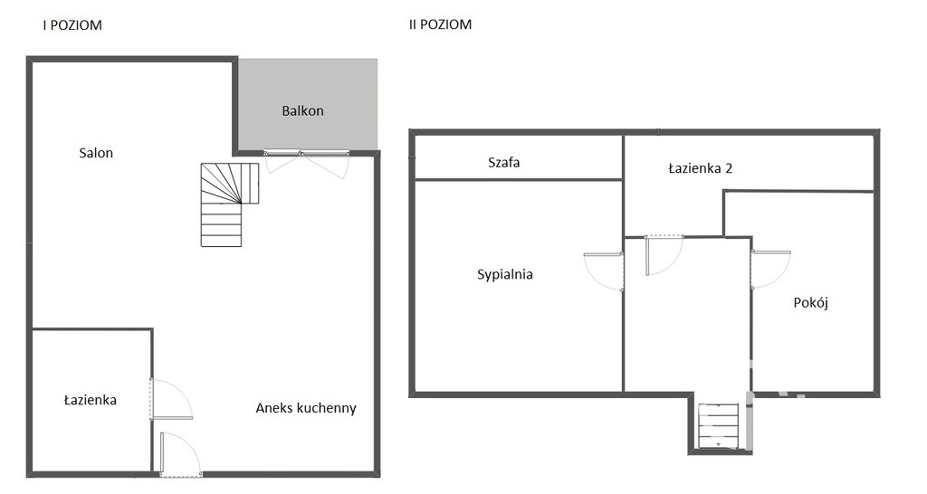 Dąbie, 2 poziomy, 3 pokoje, balkon (19)