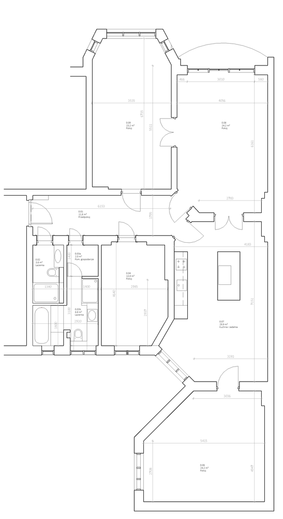 Stylowe mieszkanie 138m2, 5 pokoi, centrum, balkon (19)