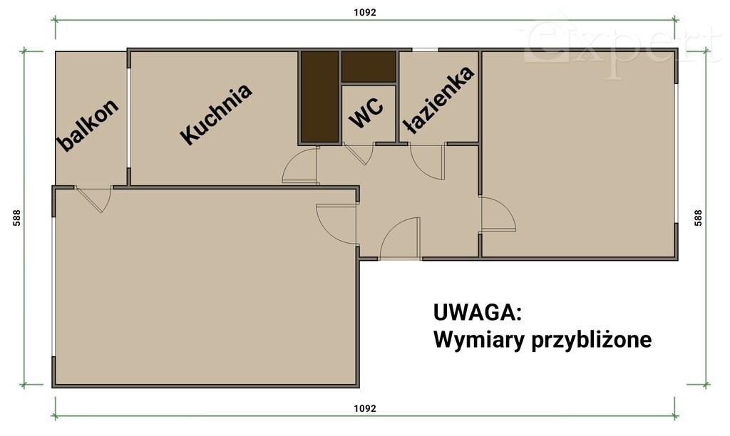 Dwa pokoje - 1 piętro, balkon i garaż- Krąpiel (16)