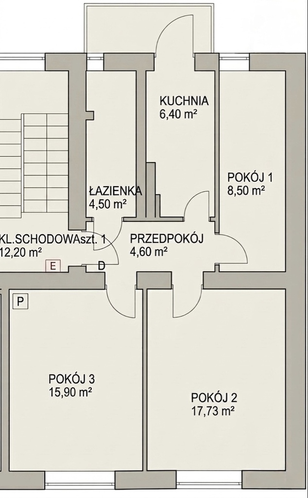 Rozkładowe 3 pokoje | ul. Naruszewicza | 1 piętro (11)