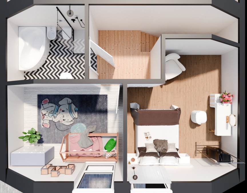 Bliźniaki, 80m2, drogi z kostki, kanalizacja (11)