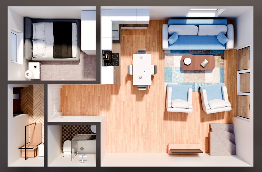 Bliźniaki, 80m2, drogi z kostki, kanalizacja (14)