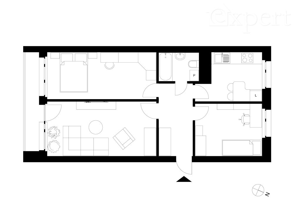 3 pokoje, 56,6 m2, duży balkon, centrum (12)
