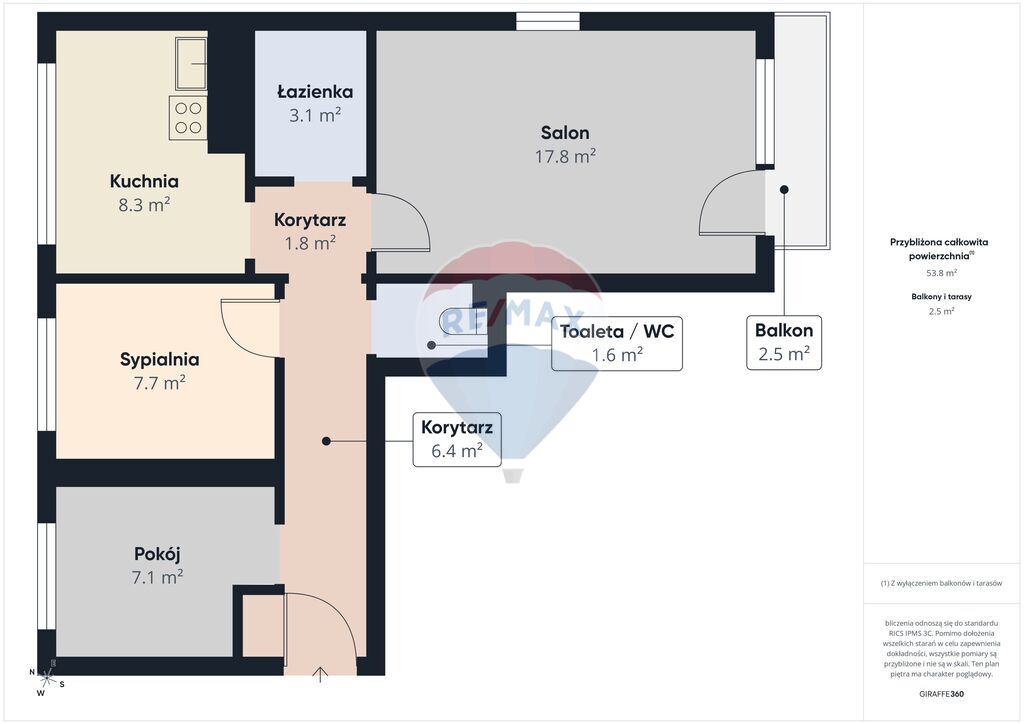 3 pokoje z potencjałem | 54,9 m2 | Winda (4)