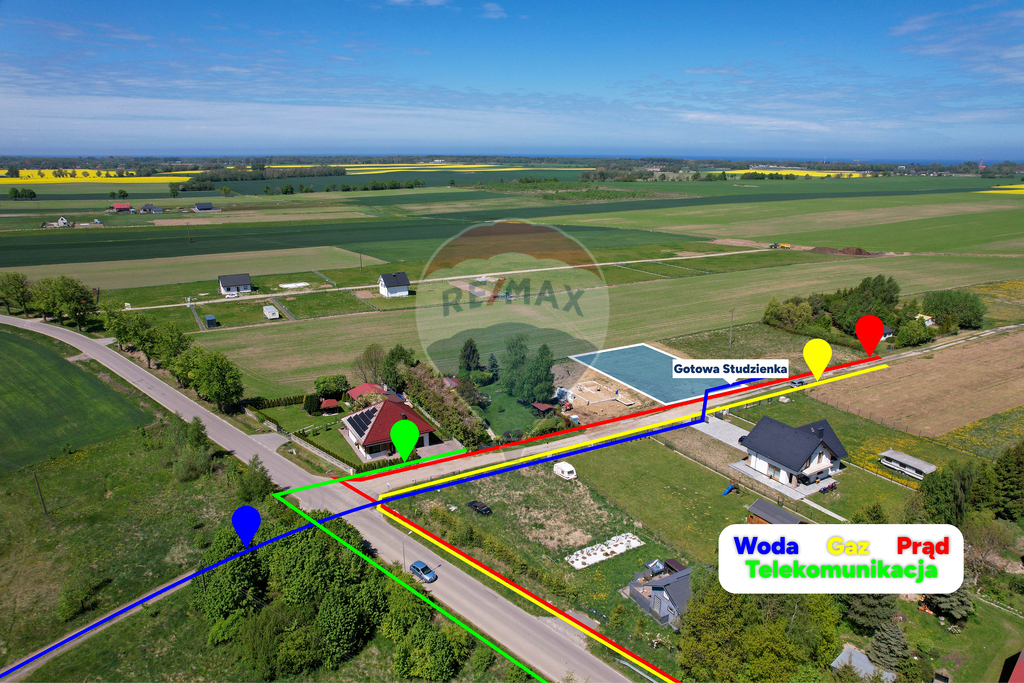 Działka budowlana 952 m2 - Śmiechów, 3km od morza (6)
