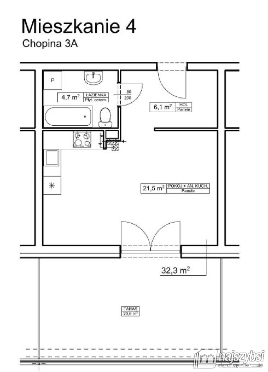 Goleniów-kawalerka z tarasem stan dewelop. 32,3m2 (18)