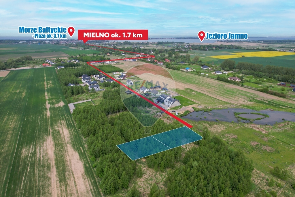 Działka budowlana 1029 m2 blisko Mielna (1)
