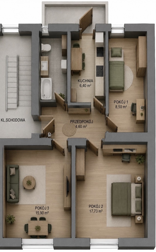 OKAZJA! 3 POKOJE Z BALKONEM, SUPER LOKALIZACJA (13)