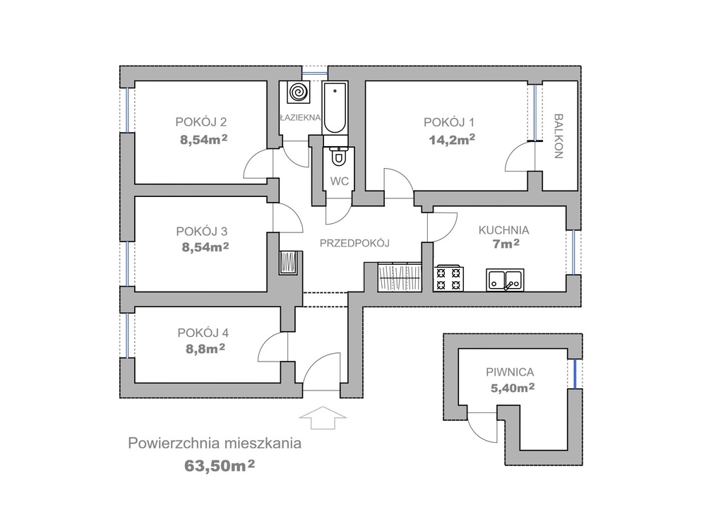 Kołobrzeg mieszkanie 3-pokojowe w centrum (16)