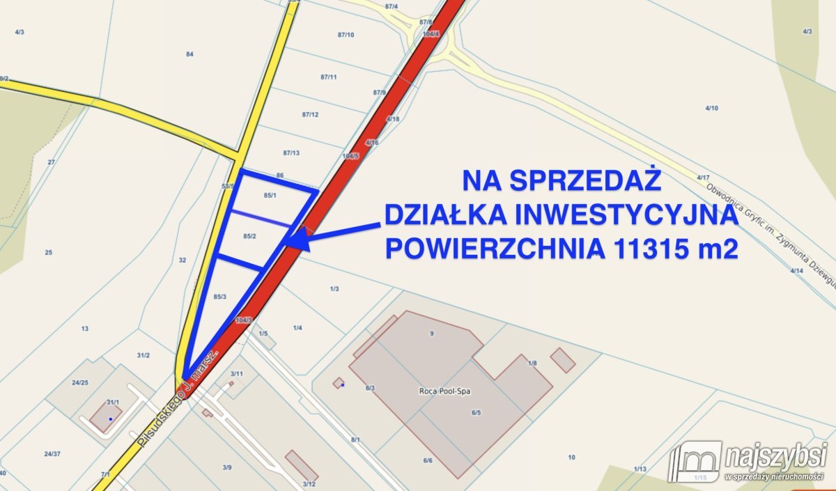 Gryfice - działka inwestycyjna blisko obwodnicy (1)