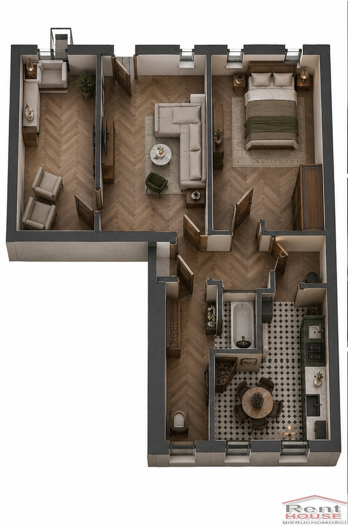 Mieszkanie 3-4 pokoje, balkon, centrum (19)