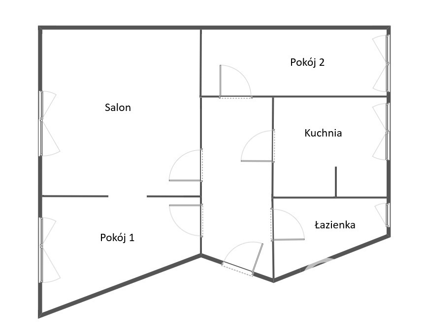 Niebuszewo, 3 pokoje 54,61 m2 parter, do remontu (16)