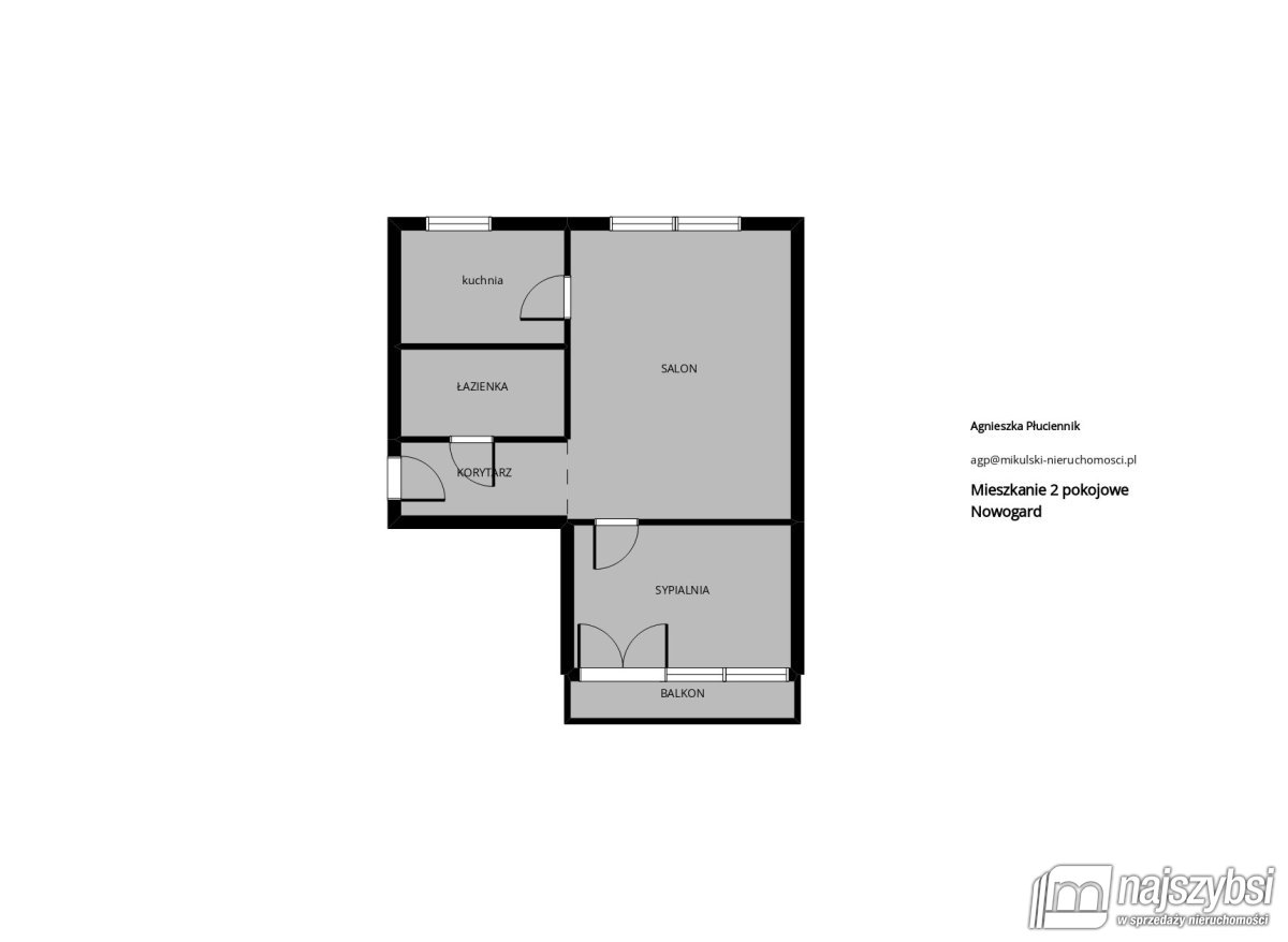 Nowogard- mieszkanie 2 pok. z balkonem, centrum (20)