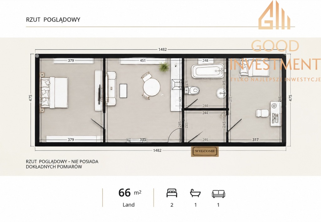Mieszkanie, 3 pok., 66 m2, Szczecin Śródmieście-Centrum (15)