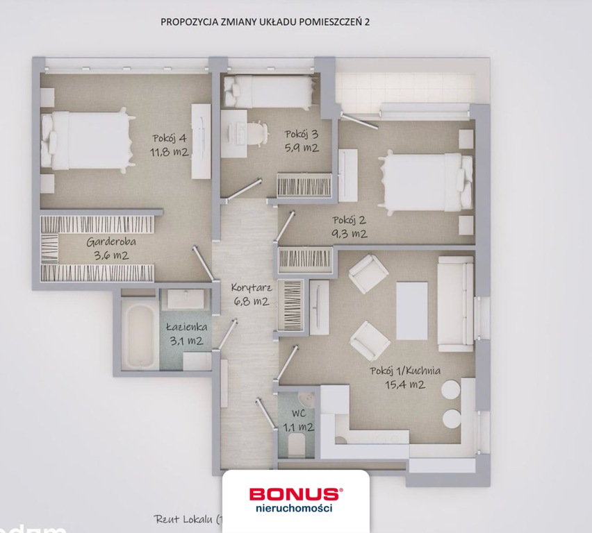 Idealne 4 pokoje po remoncie w Centrum (1)
