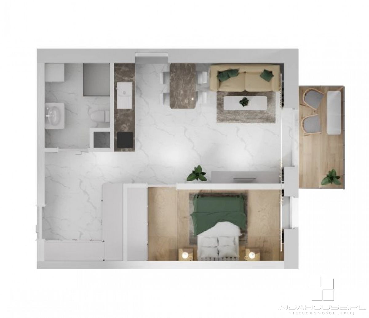 Nowe 2-pokojowe mieszkanie z balkonem (5)